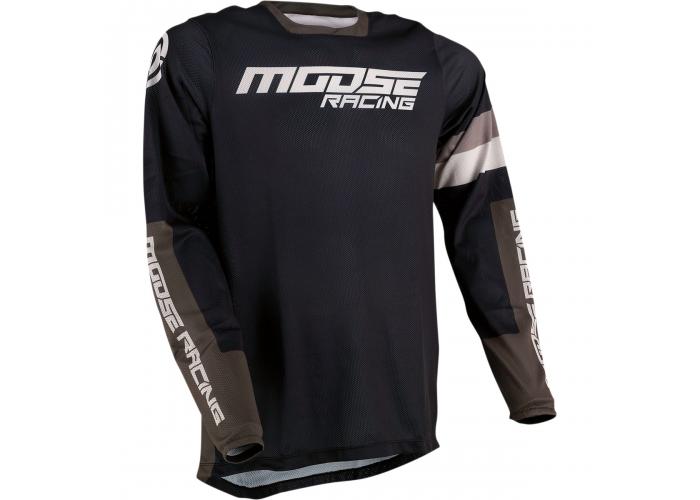 Tricou motocross Moose Racing Sahara culoare Negru/Verde marime 2XL